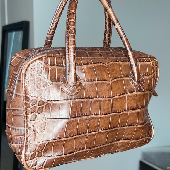 Brown Croc bag - Picture 1 of 5